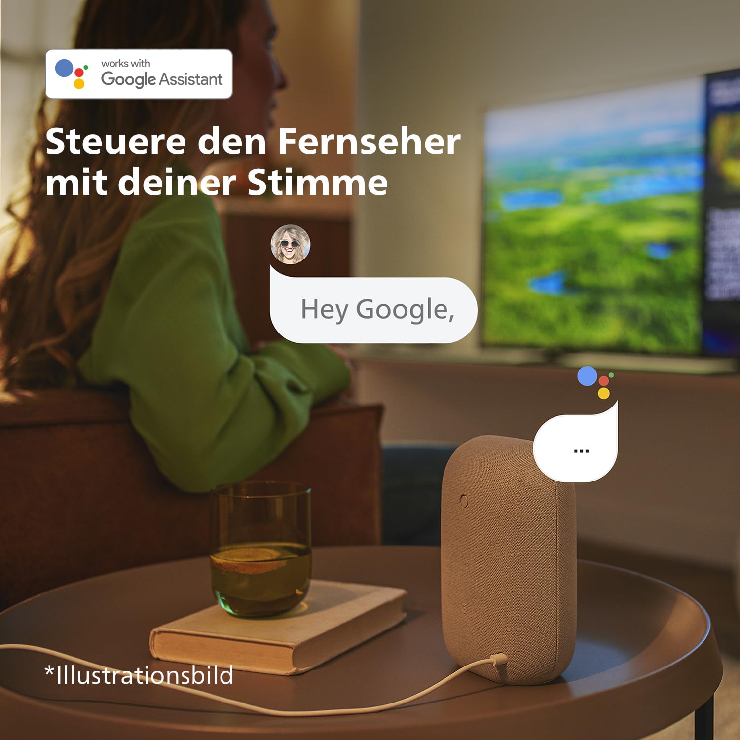 Philips 50PUS7609 4K LED Smart TV - 50-Zoll Display mit Pixel-präziser Ultra HD Titan OS Plattform und Dolby Atmos-Klang. Funktioniert mit Alexa und Google Sprachassistent – Anthrazitgrau