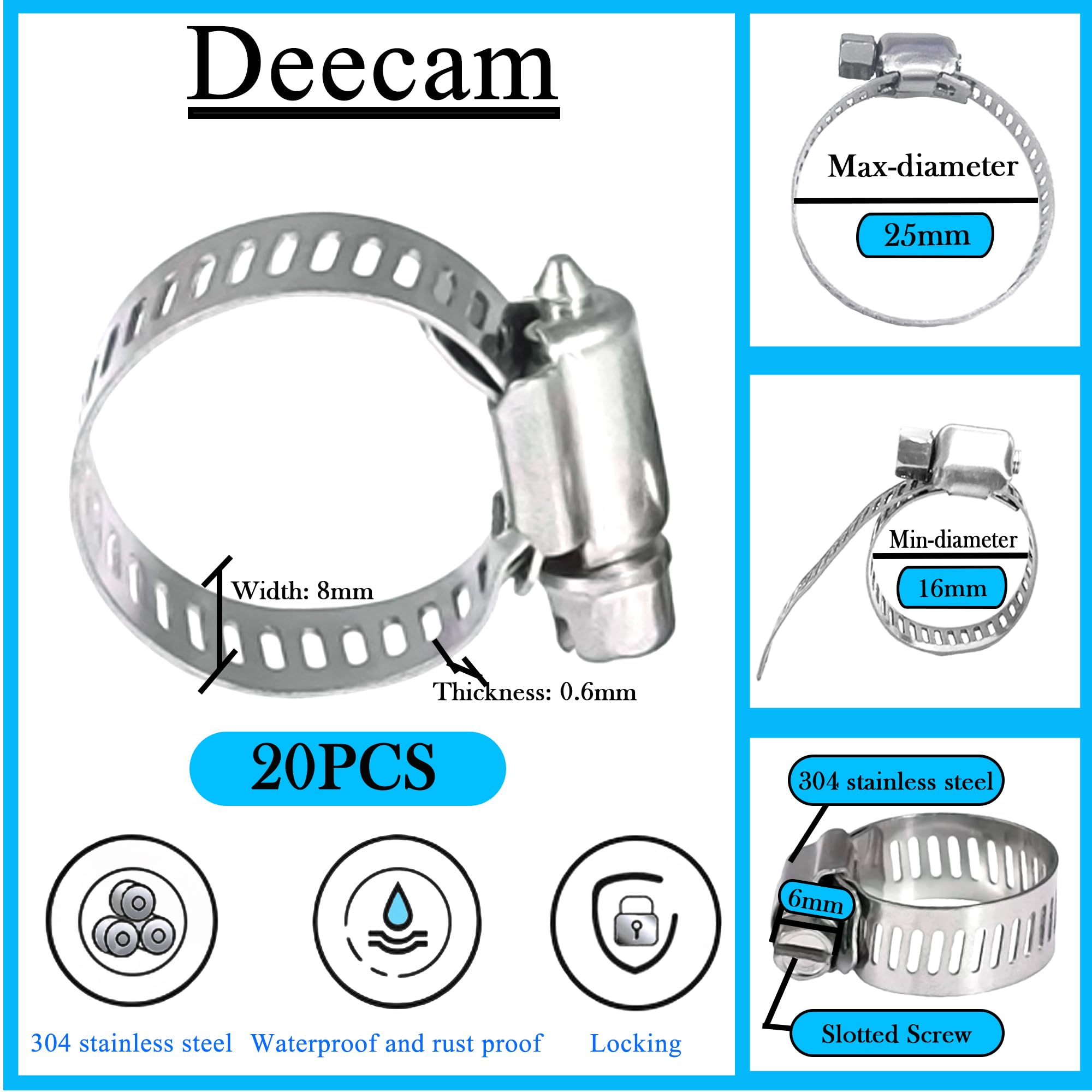 Fascetta Stringitubo Aisi 430 Da 60-215 - Idrhaus - Foto 8