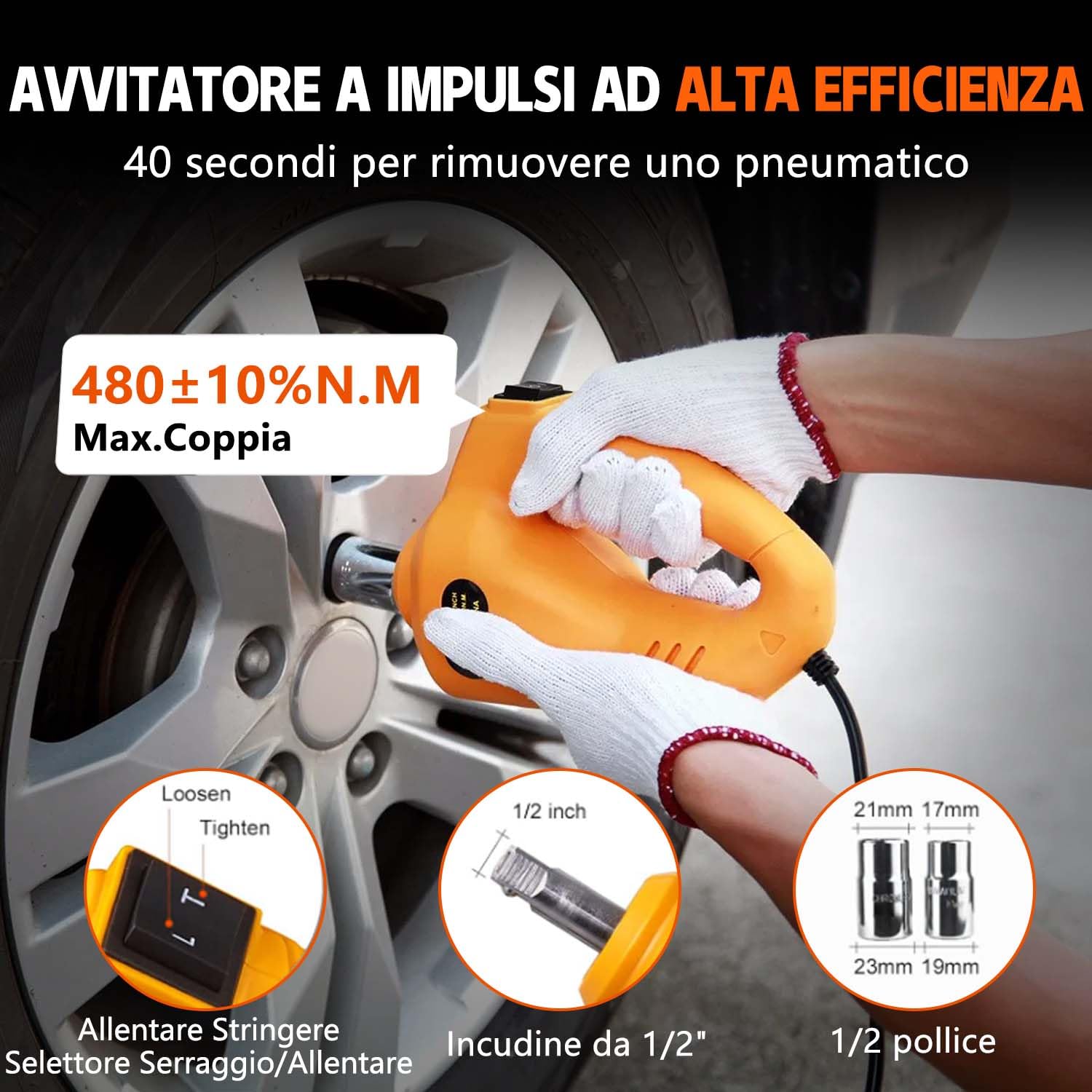 VOBOR Cric Idraulico Elettrico, 3Ton 12V DC Settore Automobilistico Martinetto con Chiave Elettrica per Auto SUV Furgone Garage e Attrezzature di Emergenza