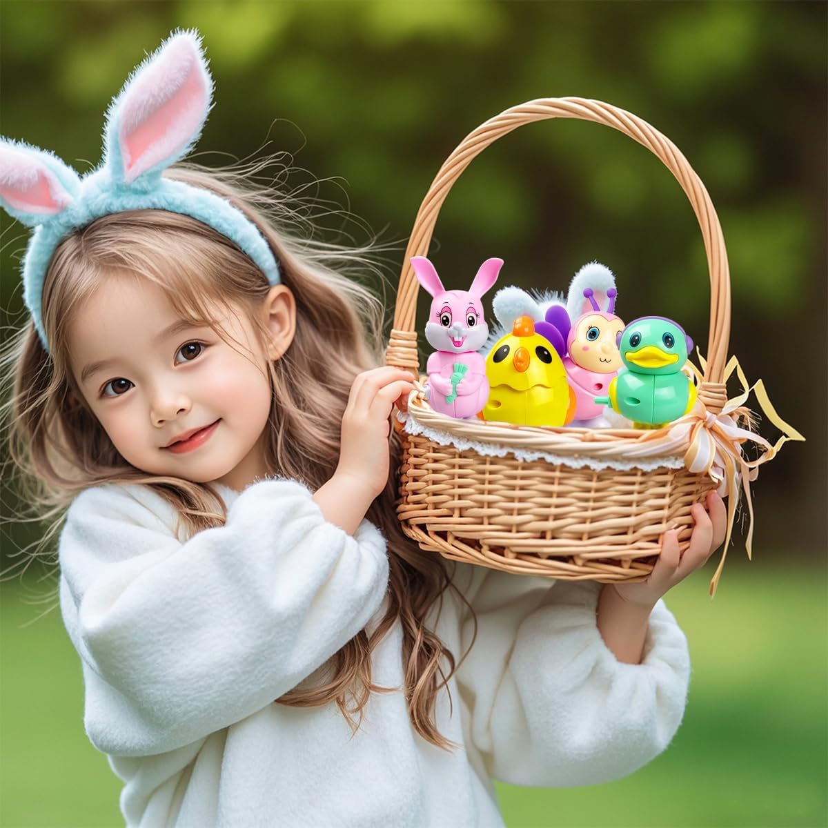 Anditoy 6 Pack Easter Wind up Toys for Kids Boys Girls Toddlers Easter Basket Stuffers Fillers Gifts Party Favors