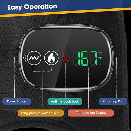 Miniatura 9 de Almohadilla térmica de hombro inalámbrica con masaje, lista de artículos elegibles por la FSA, masajeador térmico para el hombro para aliviar el