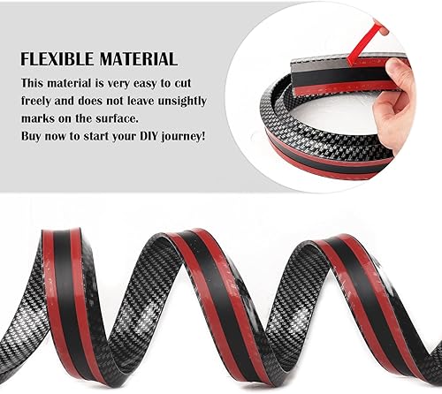 Miniatura 5 de Alerones de 4.9 pies para automóviles  Alerón trasero brillante 3D para decoración de coche  Alerón universal de goma sin perforaciones para