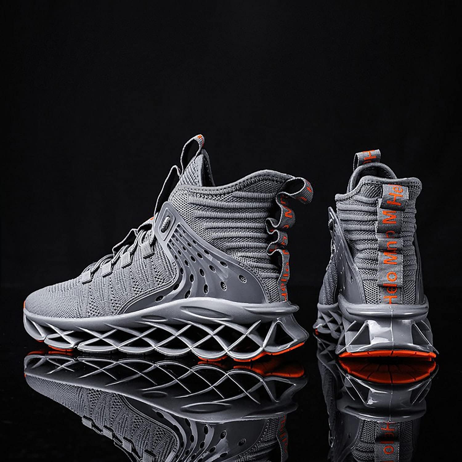 DUDHUH Running Shoes for Men Comfortable Athletic Cross Trainer Casual Walking Fashion Mens Tennis Sock Sneakers - Image 6