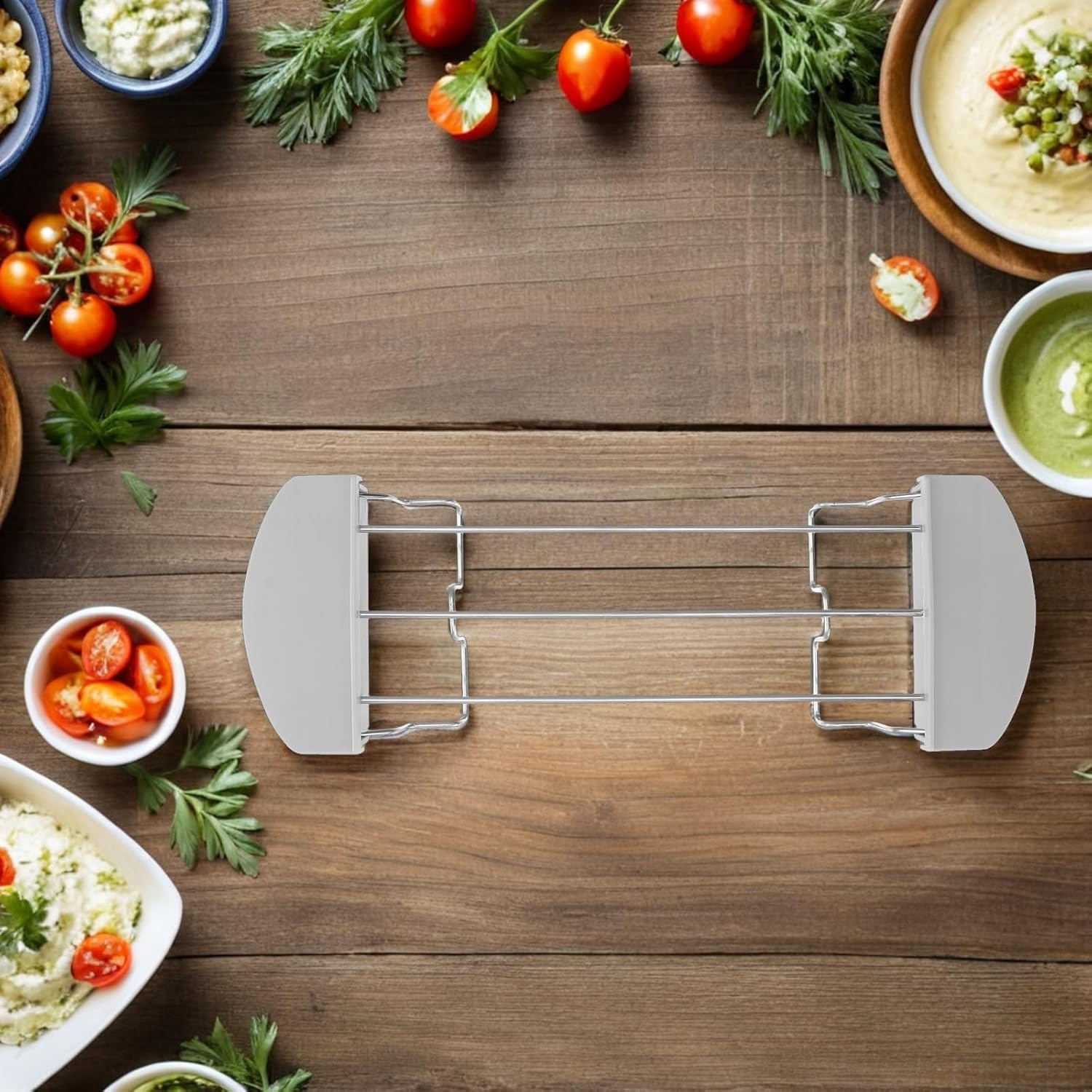 2pcs Bread Cooling Rack with Side Handles for Toast and Cakes