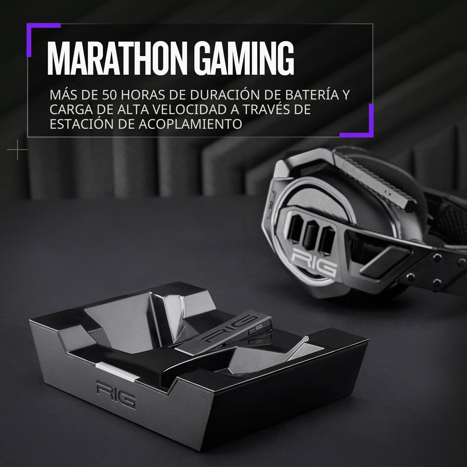 RIG 900 MAX Auriculares inalámbricos para Juegos con Bluetooth para Xbox, PlayStation, Nintendo Switch y PC; Base de Carga; hasta 60 Horas de duración de la batería; Dolby Atmos Audio 3D, 10-1647-01