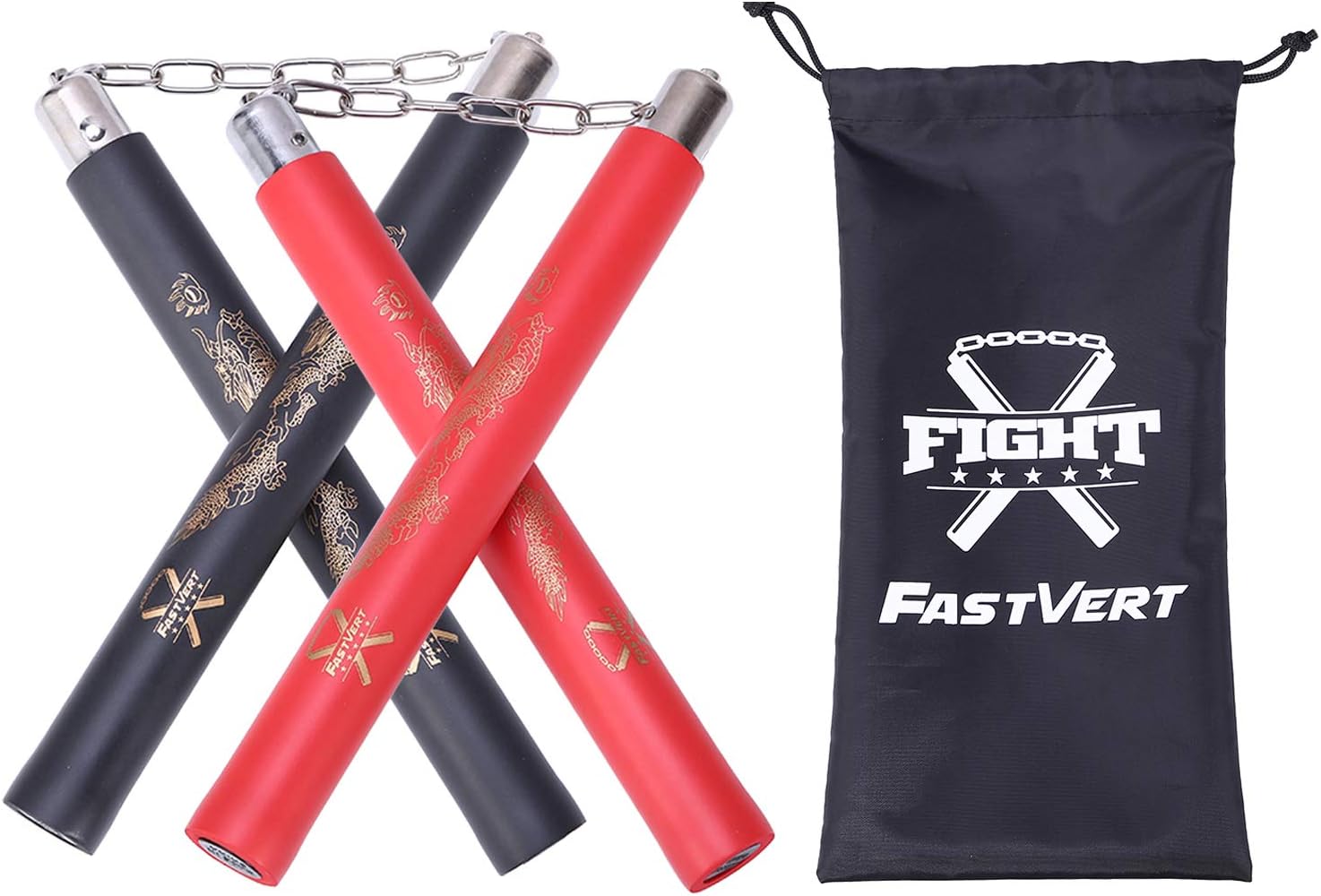 fastvert 2 pairs Durable Nunchuck,Lightweight Foam Training Nunchucks