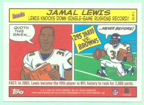 Jamal Lewis 2004 Topps Bazooka Comic #7 - Baltimore Ravens