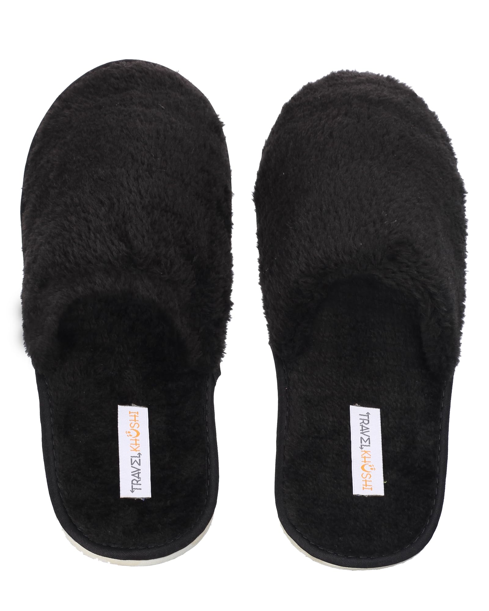 Travelkhushi Premium Soft fluffy Fur Home Slippers For Women & Men For Winter Capet Slippers for Bedroom Indoor Carpet house slides