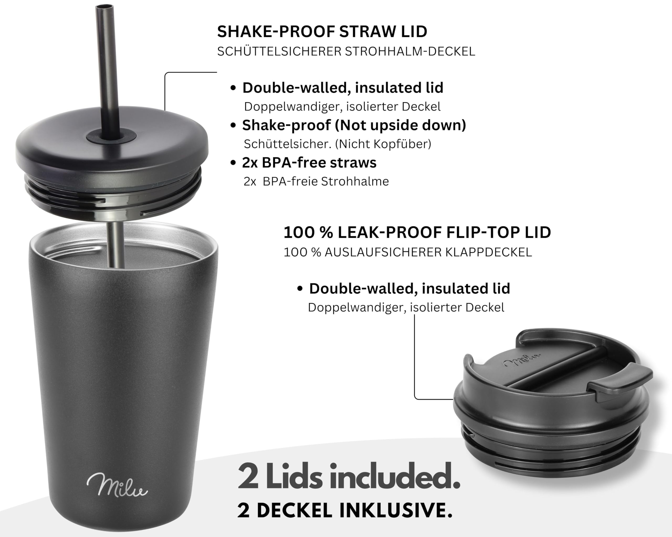 Milu Thermo Mug 300ml, 100% Leak-Proof - Image 2
