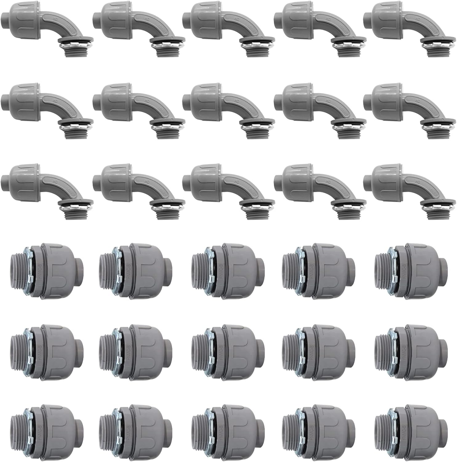 30Pcs 1/2″ Liquid Tight Connector Non-Metallic...