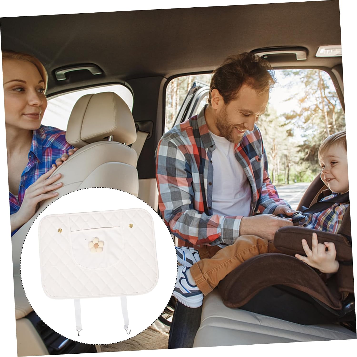 Car Seat Back Protector Kick Mat with Pockets Fit Back Seat Cover for Boy Girl Durable and Elegant Auto Kick Mat for Protecting Car Interior from Dirt and Damage