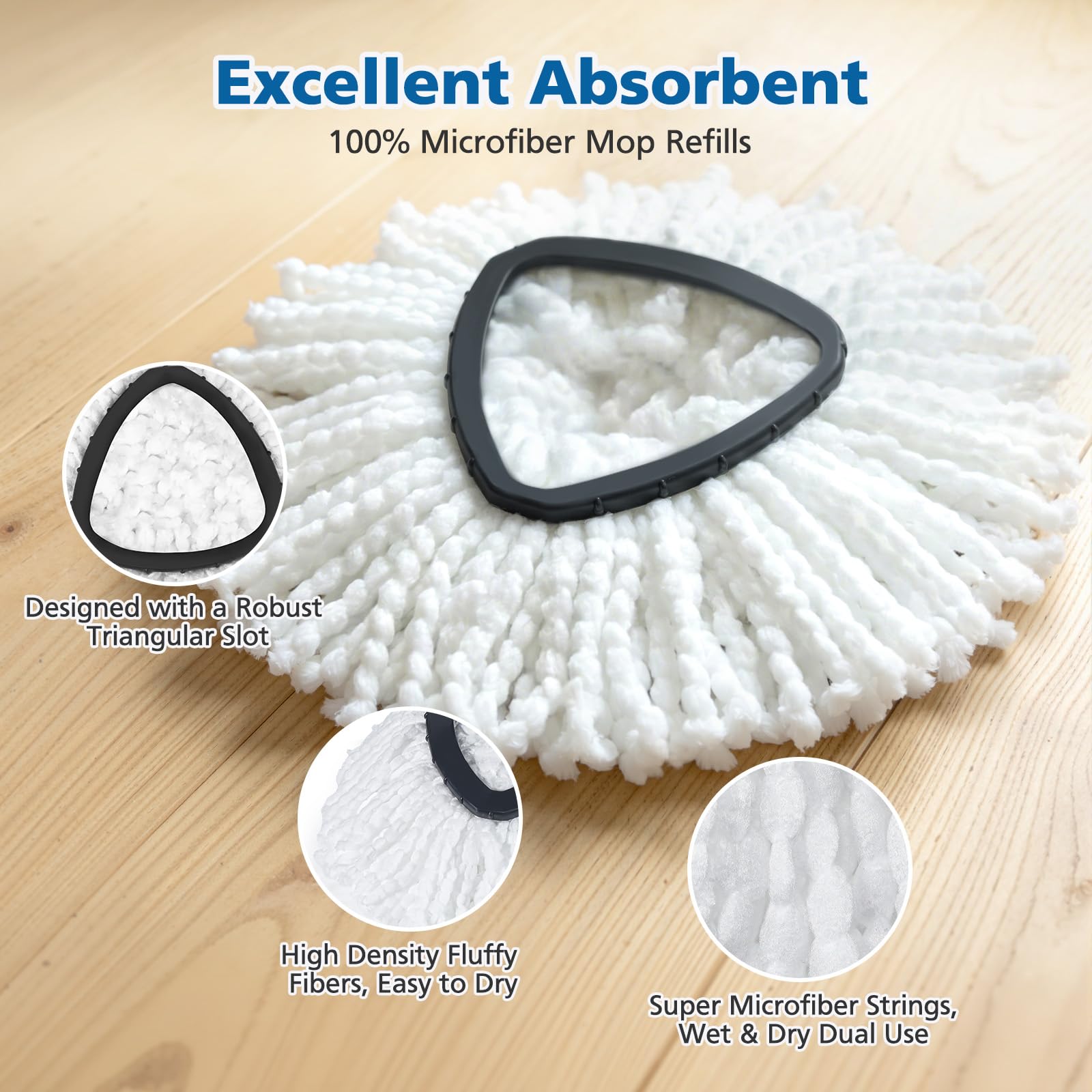 O Ceda Spin Mop Refills - 4 Pack -4