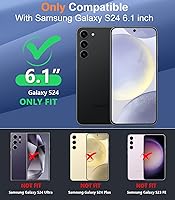 Vista 2 de Temdan - Funda diseñada para Samsung Galaxy S24, impermeable con lente y protector de pantalla incorporados