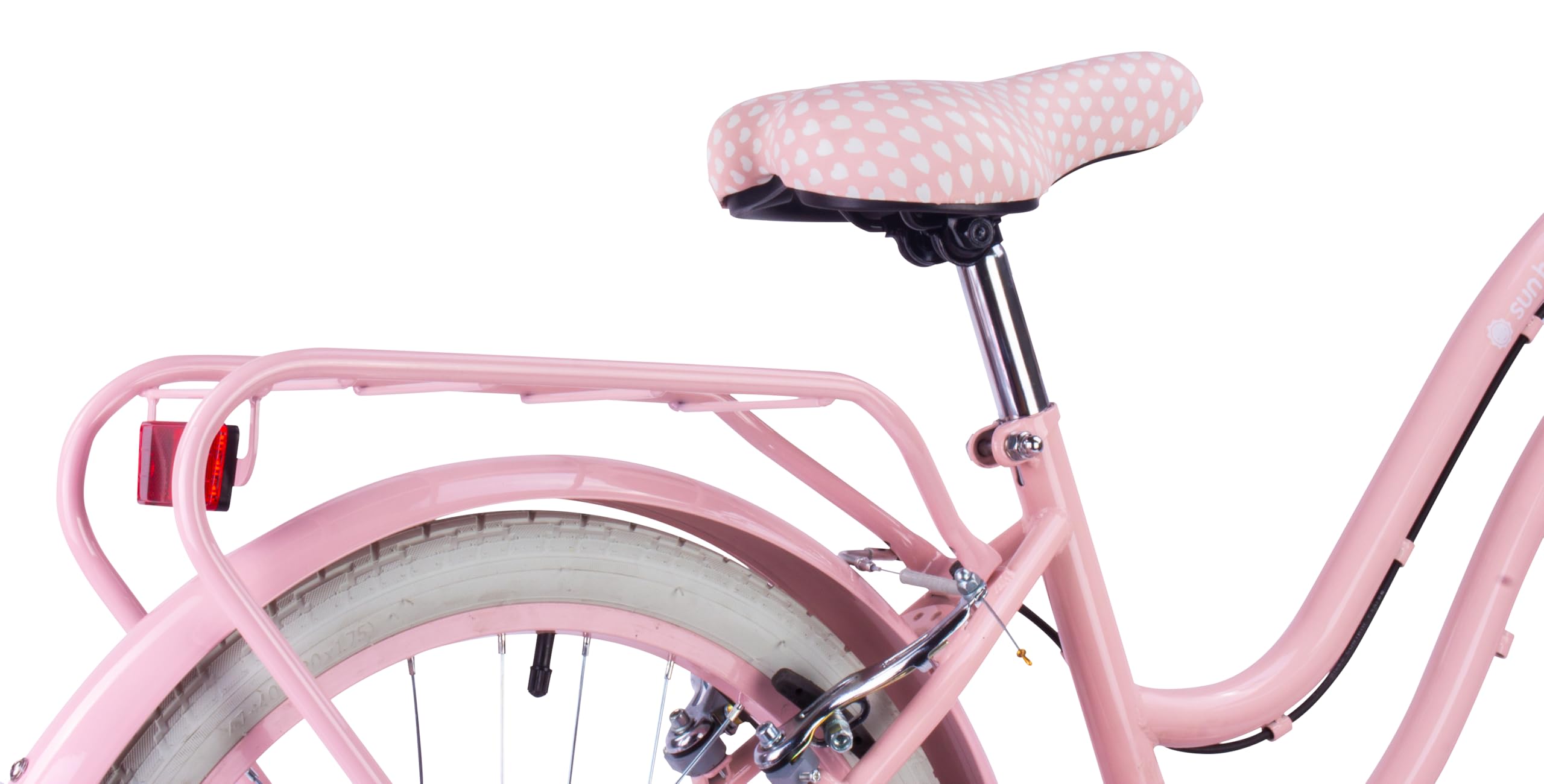 Vélo Fille Sun Baby Heart 20/24 Pouces 6-12 Ans V-Brake Porte-Bagages