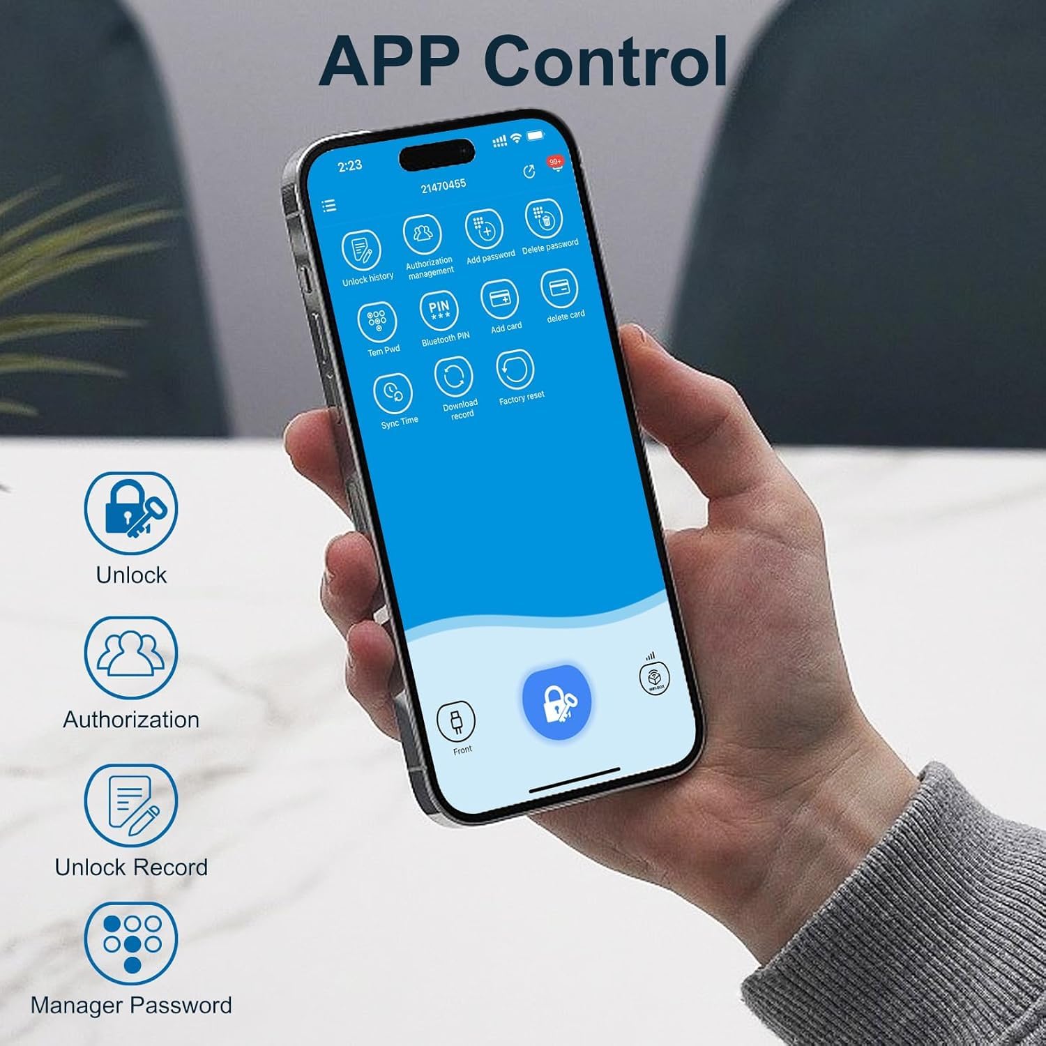 WELOCK PCB01 Elektronisches Türschloss Code,RFID-Karte,APP und WiFi