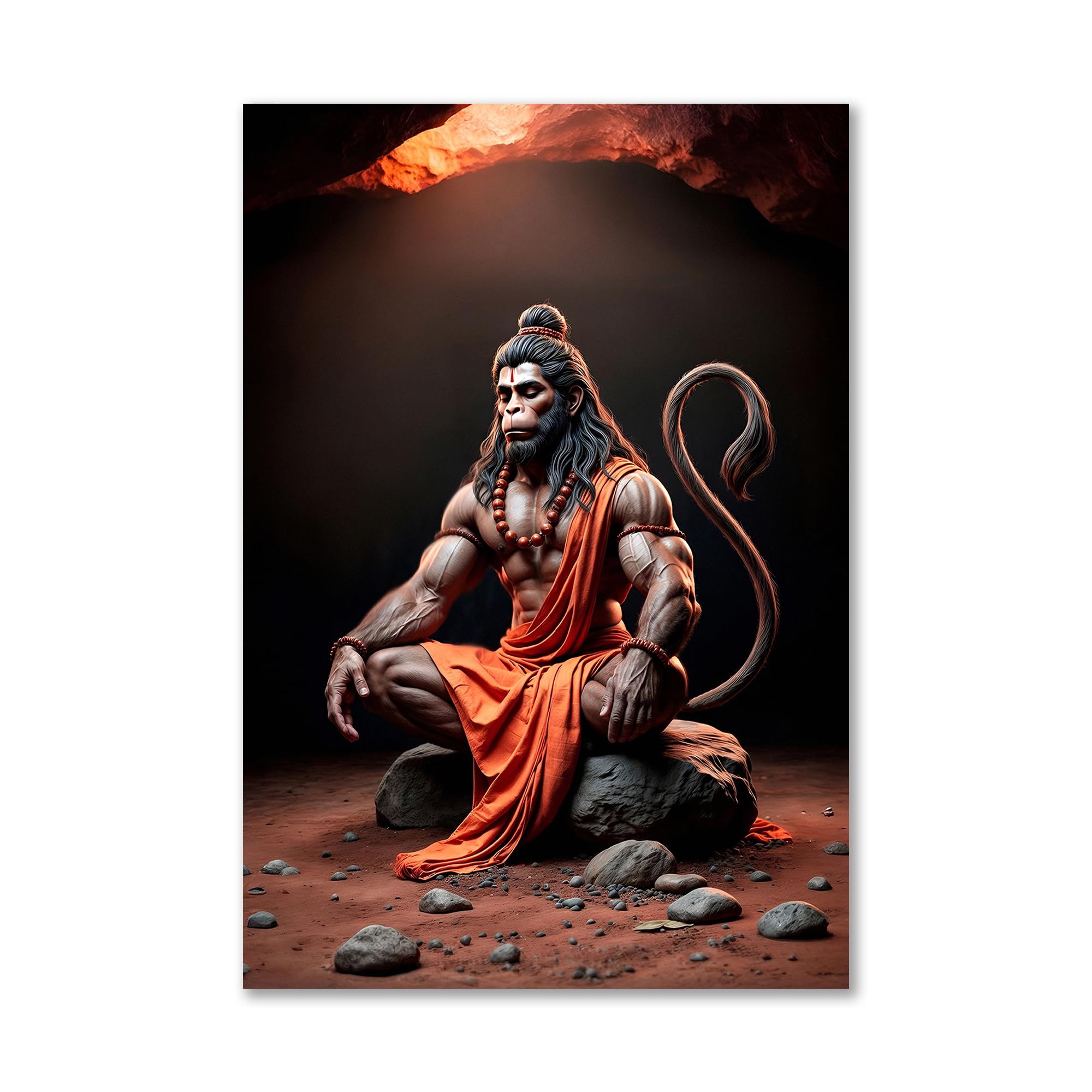 Lord Hanuman Poster - Bajrangbali Art -13 Lord Hanuman Poster - Bajrangbali Art -13