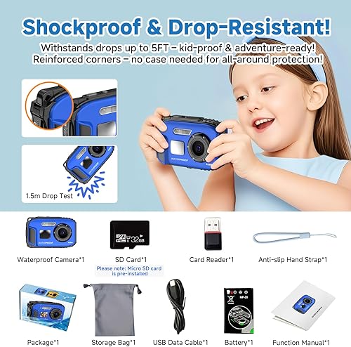 Miniatura 8 de Cámara Digital Flotante Subacuática – Cámara Impermeable HD de 48MP de Cuerpo Desnudo, No Necesita Estuche para Diversión Subacuática y Recuerdos de