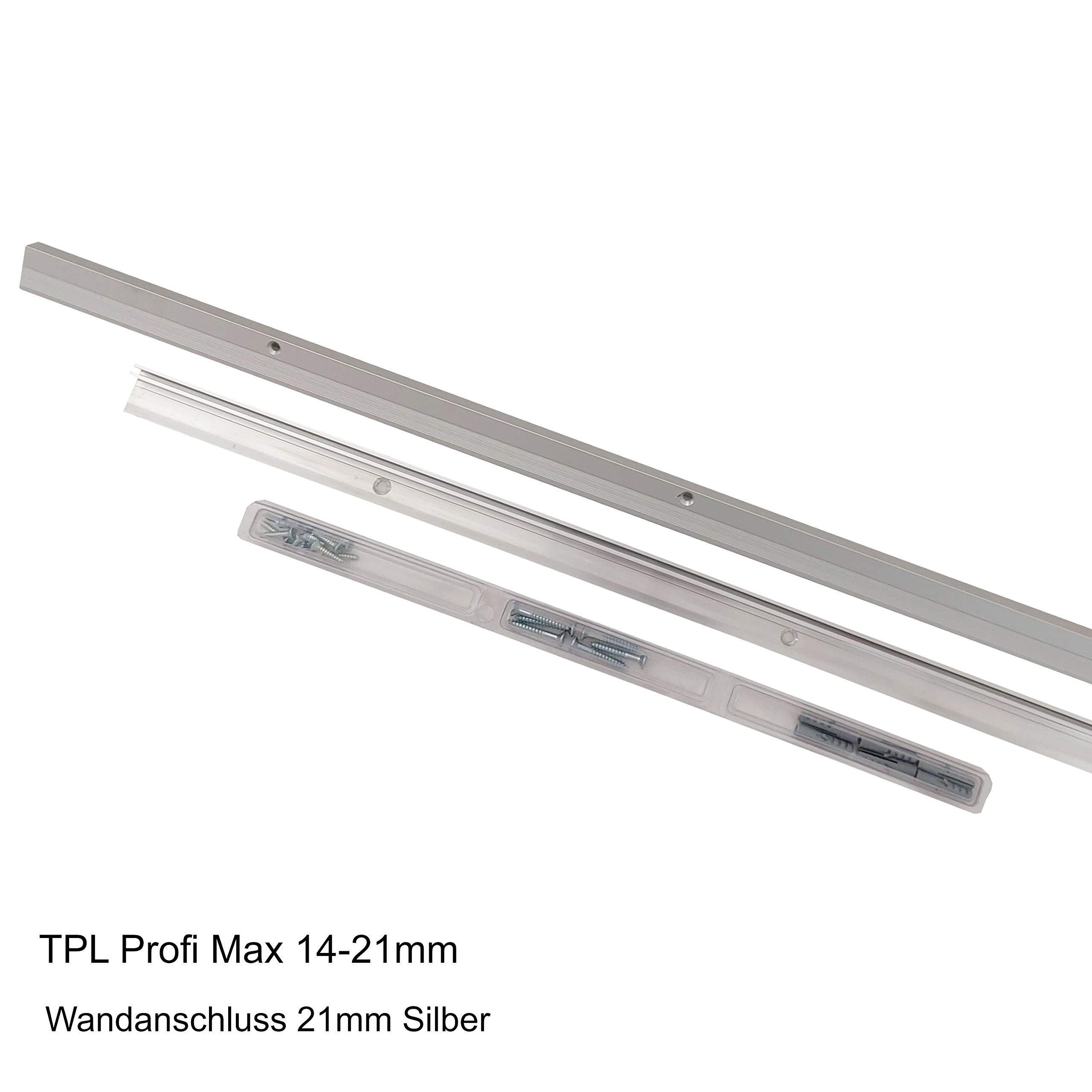 Ufitec® TPL Profi MAX - Sistema de perfil para suelos de parqué, adecuado para alturas de revestimiento de 14-21 mm, aluminio anodizado