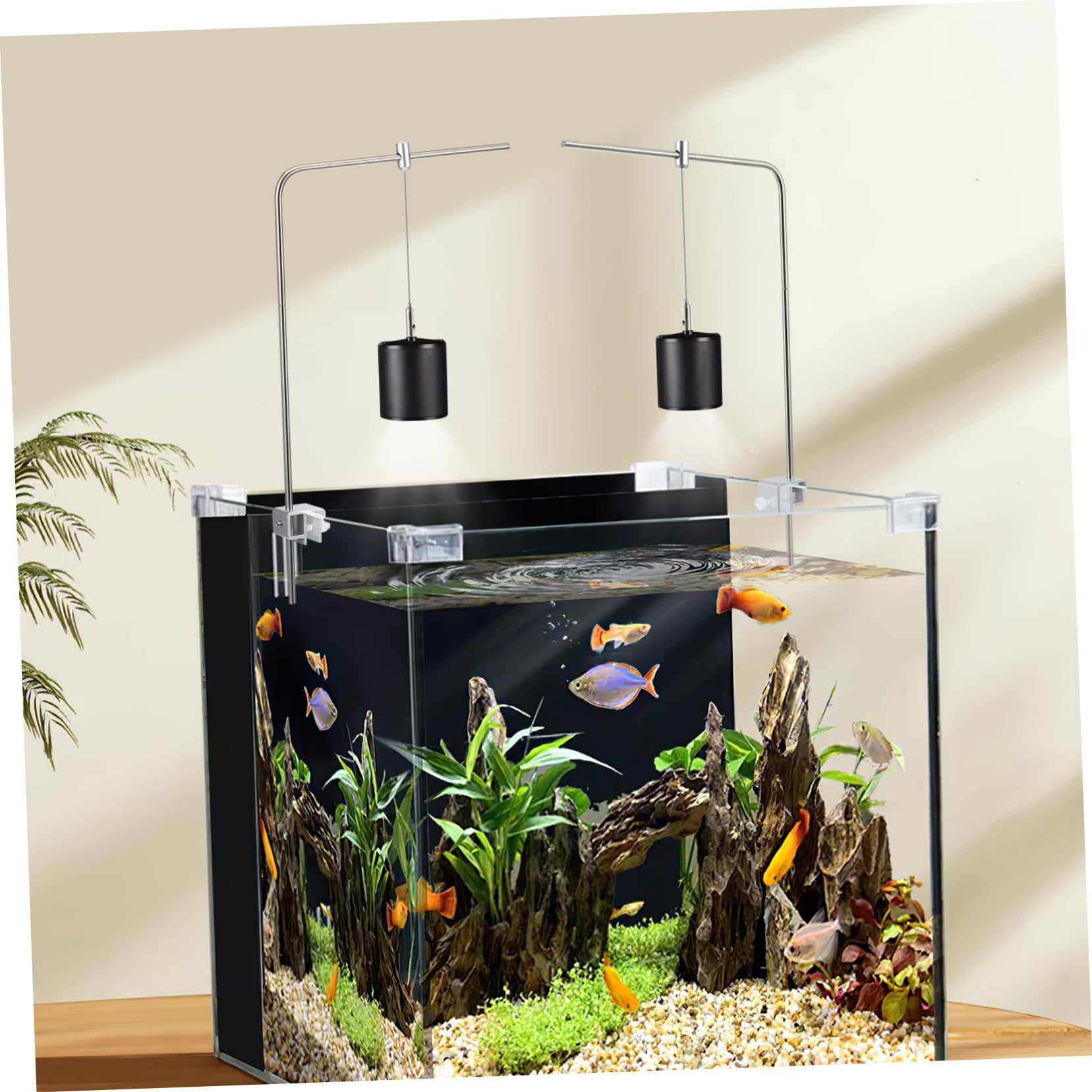 BESPORTBLE 1juego Soporte De Luz Para Acuario Soporte Ajustable Para Pecera Rack Resistente y Para Iluminación De Acuarios