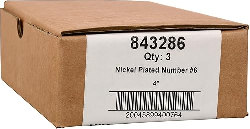 Miniatura 7 de Distinctions by Hillman 843286 - Placa de dirección autoadhesiva de 4 pulgadas, níquel cepillado, número 6