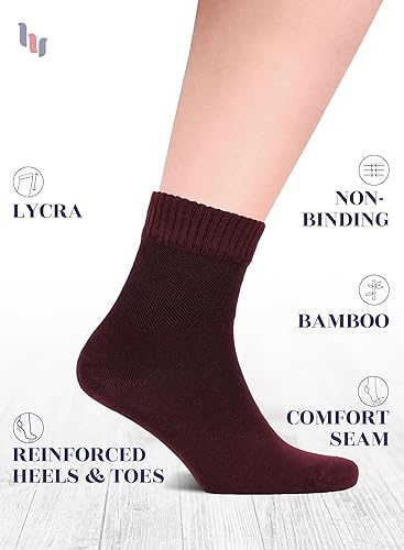 Vista 68 de Hugh Ugoli Calcetines para diabéticos para hombre, calcetines tobilleros sueltos, bambú, extra anchos, finos, sin costuras, parte superior no 17