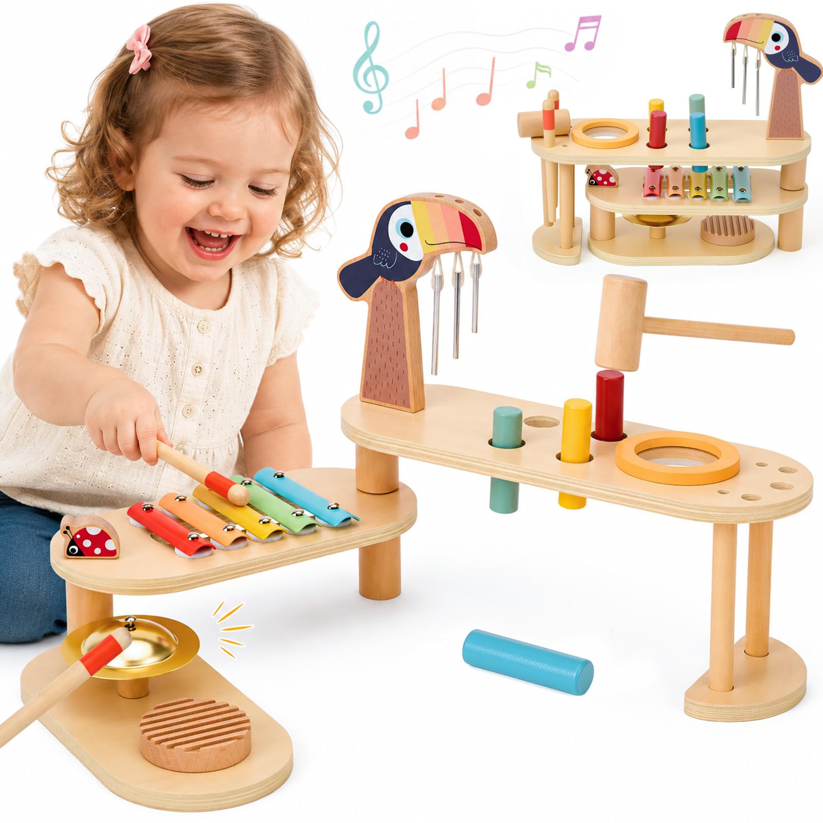 Atoylink Strumenti Musicali in Legno, Giocattoli e Strumenti Didattici
