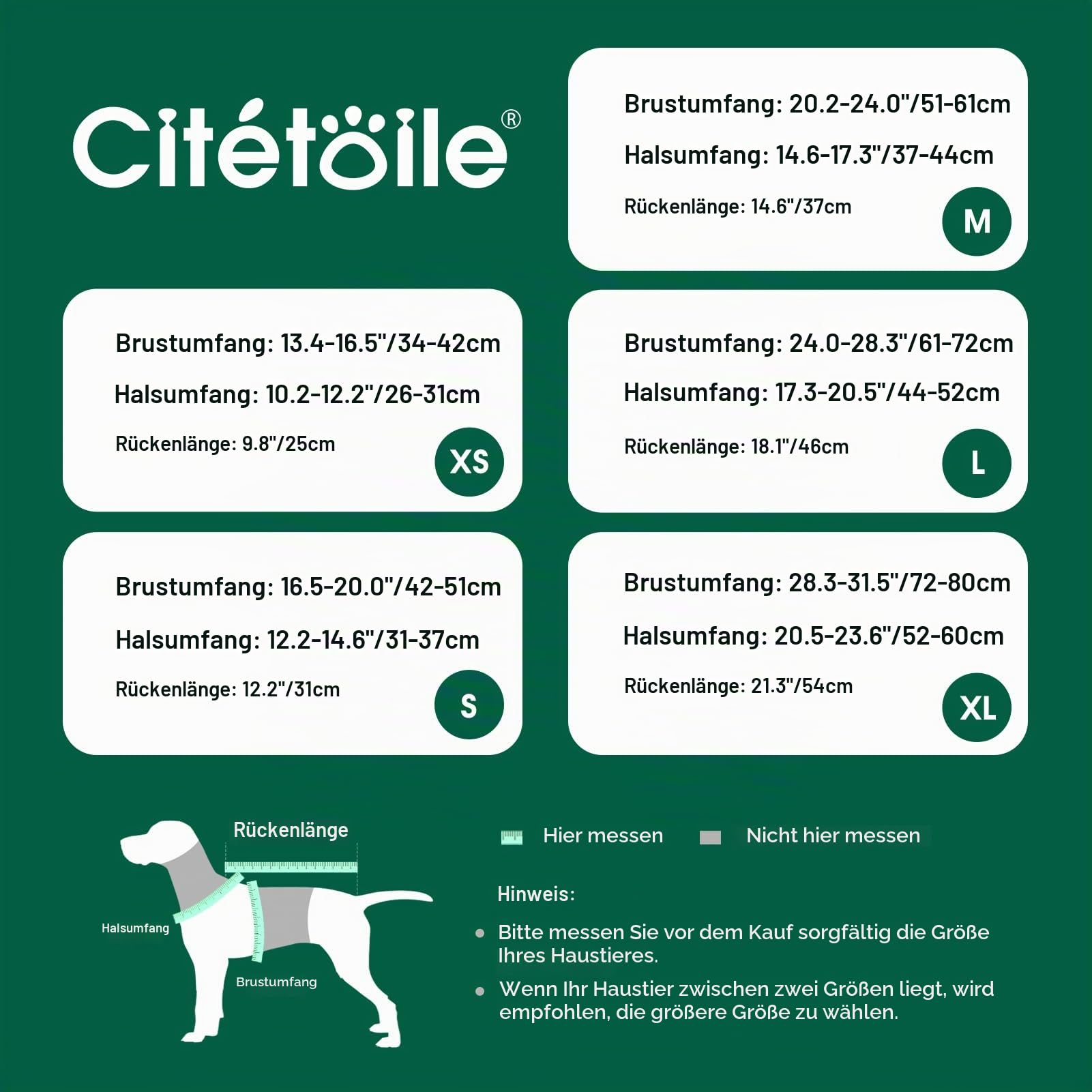 CITÉTOILE Warme Hundemantel Fleece mit Geschirrloch Grün M | Windschutz Hundejacke für Kleine/Große/Mittlere Hunde, Hundekleidung mit Bauchschutz für Outdoor & Indoor