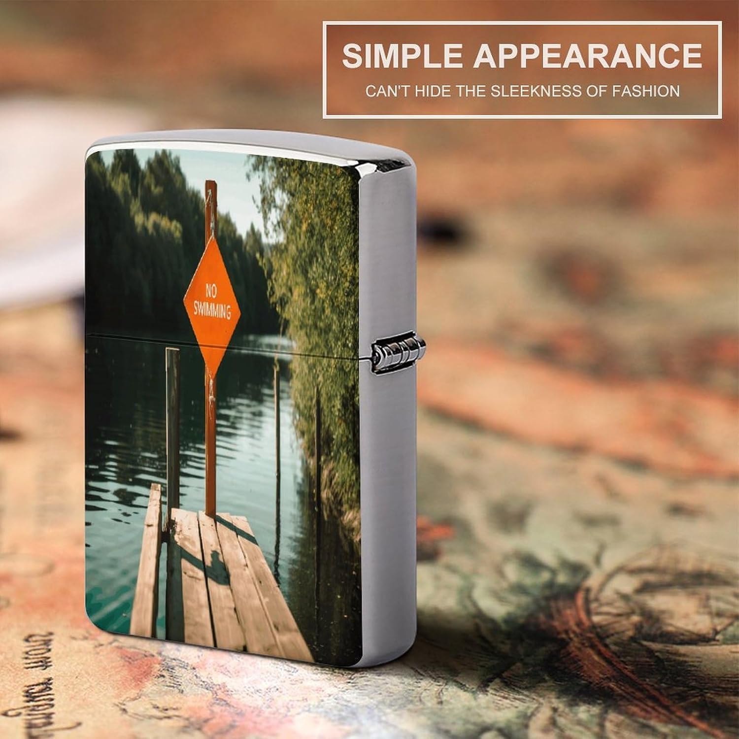 Pier Sign Metal Lighter Case Cover Lighter Sleeve
