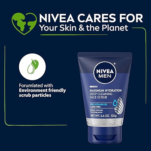 Miniatura 10 de Lavado facial con exfoliante Nivea for Men, tubo de 4.4 onzas