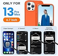 Vista 734 de Miracase Funda diseñada para iPhone 13 Pro Max con protector de pantalla, [forro de microfibra suave antiarañazos], funda protectora de silicona