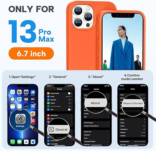 Miniatura 999 de Miracase - Funda diseñada para iPhone 11 con protector de pantalla, funda de goma de silicona líquida, protección total contra caídas y a prueba