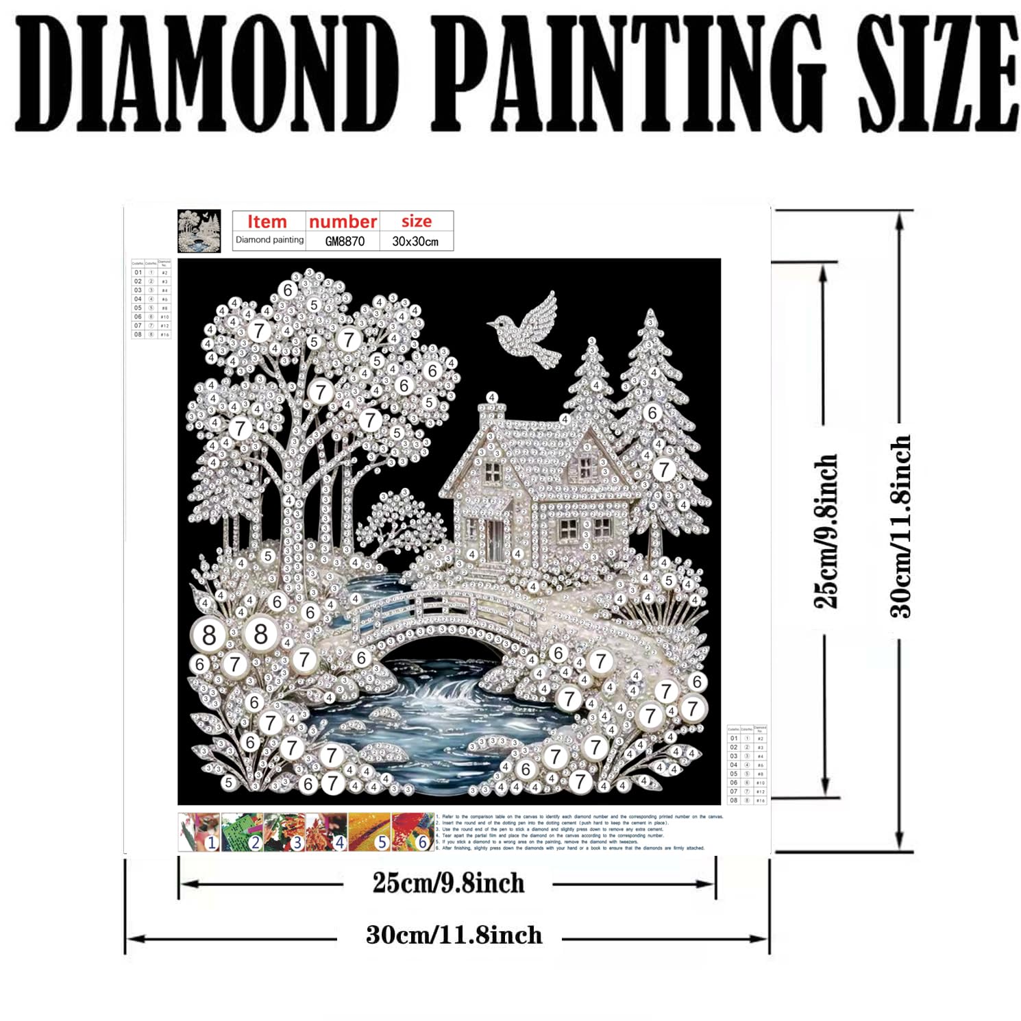 Beginner Diamond Art Kits - House Pearl Design -4 Beginner Diamond Art Kits - House Pearl Design -4