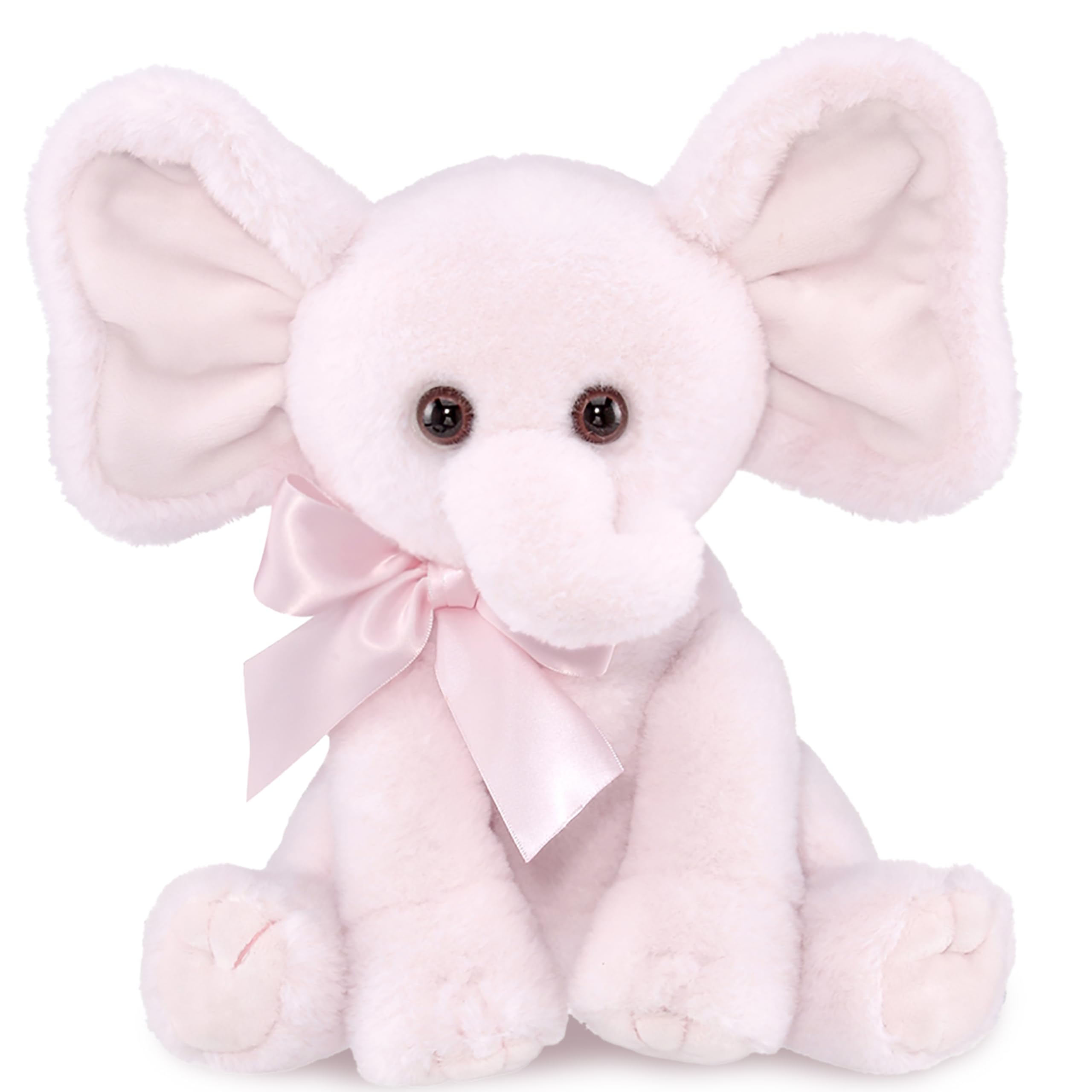 Bearington Baby Pinky The Elephant Plush, 12 Inch Elephant Stuffed Animal, for Ages 3-14