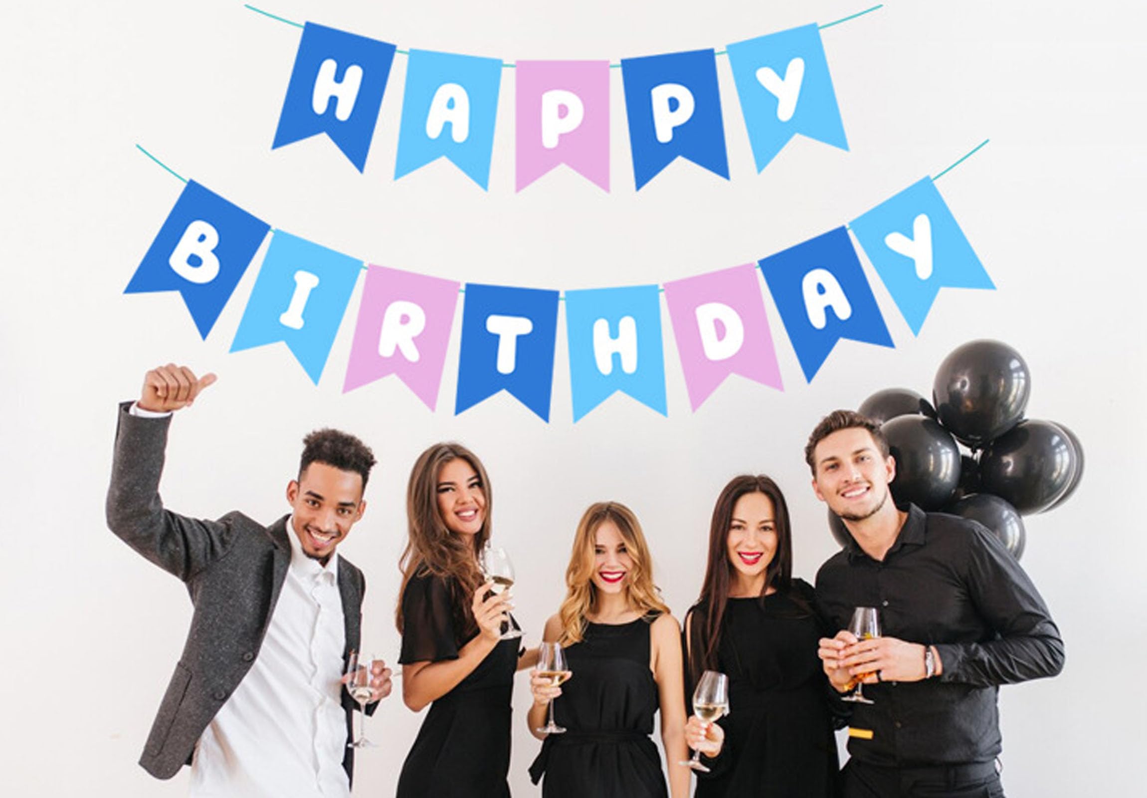 Cartel De Neón Con Texto En Inglés "Happy 16", Decoración Teática De