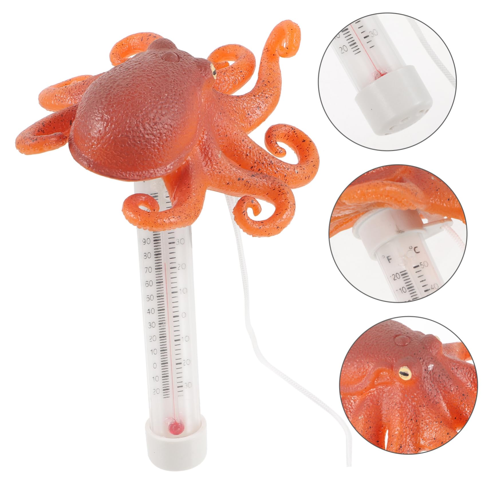 Toddmomy 3pièces Thermomètre Flottant De Piscine Thermomètre De Température De Eau Pour Spas Et Aquariums Lecture Précise Et Avec Design Forme De Pieuvre