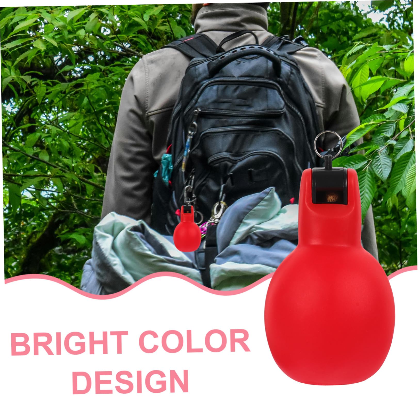 BESPORTBLE Outdoor-Pfeife pfeifenständer düdük Notfall Pfeife notfallausrüstung Campingpfeife tragbare kleine Pfeife Multifunktions-Quetschpfeife Jagdpfeife Pfeife für Camping PVC rot