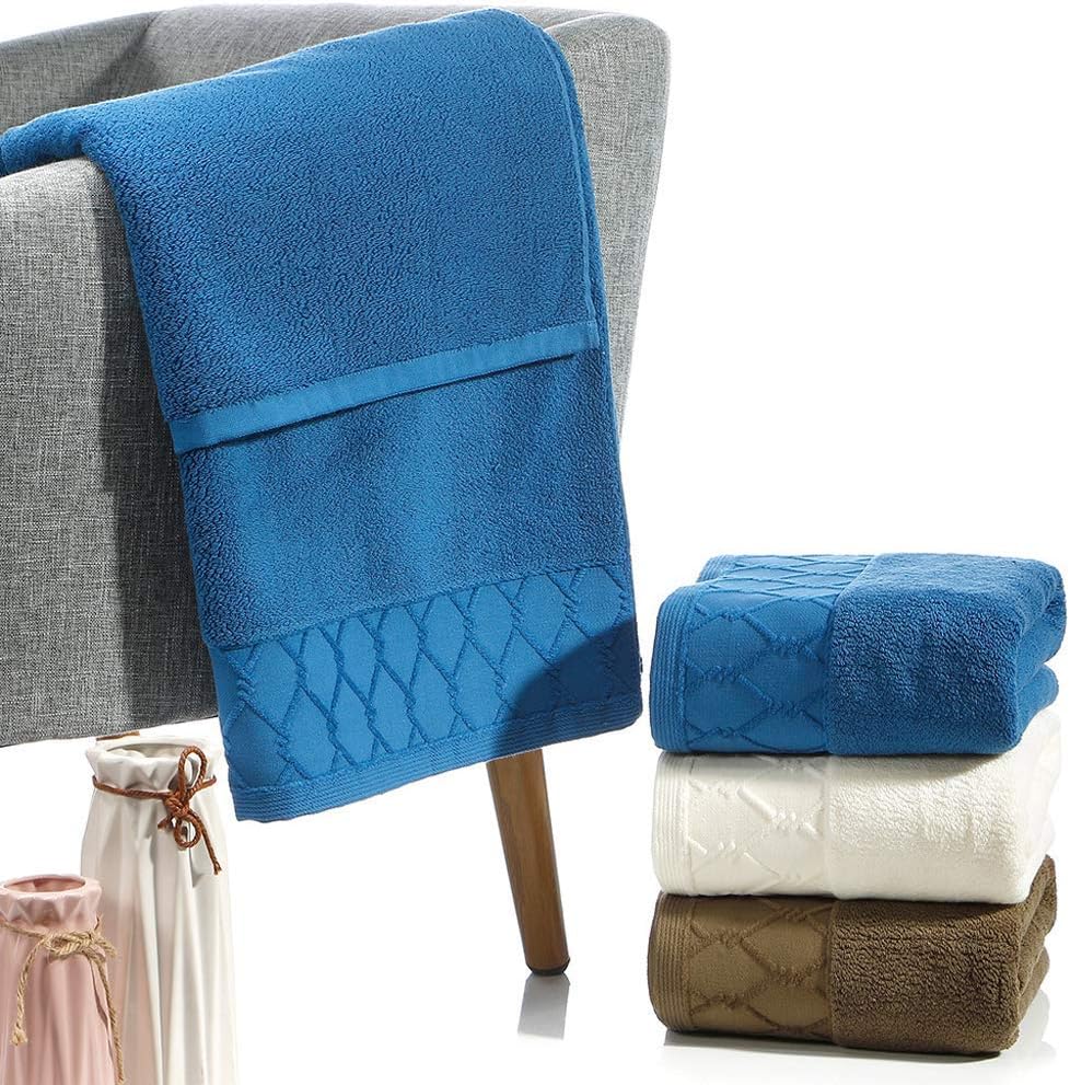 SBTXHJWCGLD Adult Bath Towel Thickened 70 * 140 Cm, 100% Cotton Highly Absorbent Quick Dry Sauna Spa Bath Sheet Set of 2, for Swim Pool Yoga Travel White