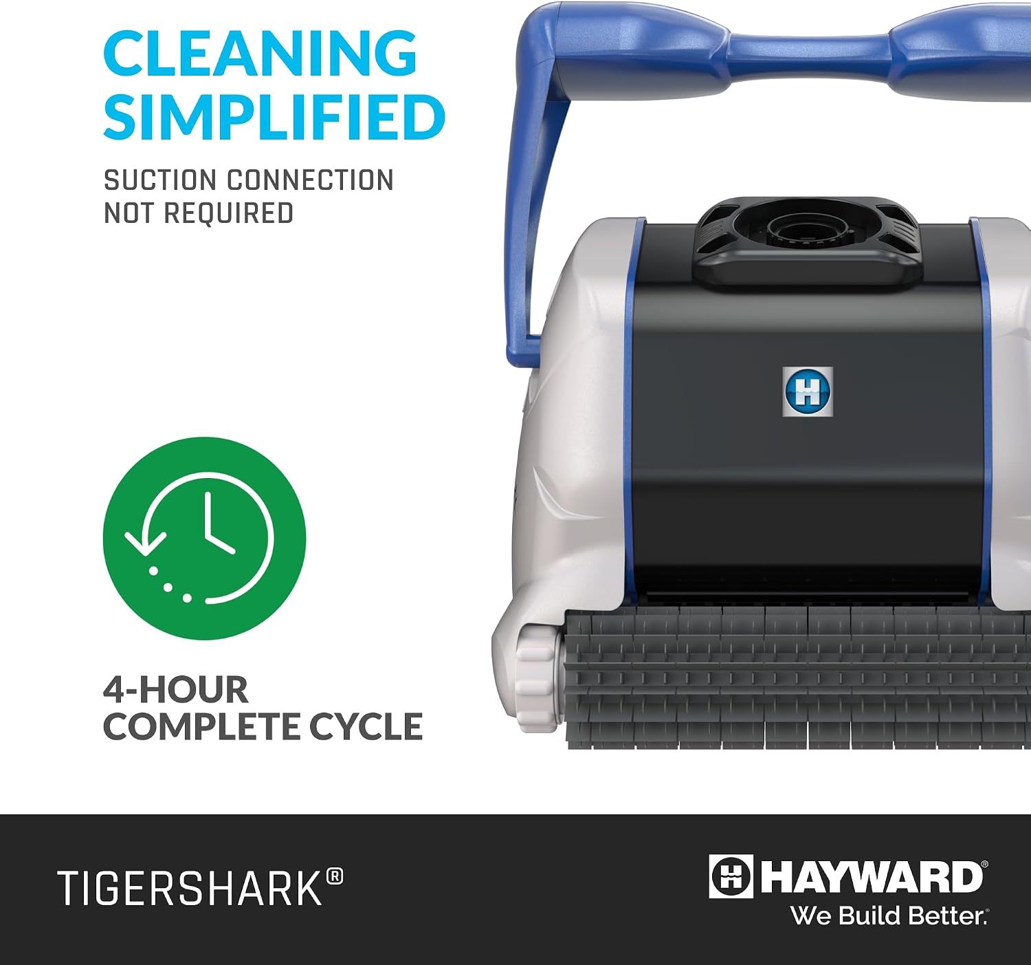 Hayward W3RC9950CUB In-Ground TigerShark Robotic Pool Cleaner for up in-ground Pools to 20 x 40 ft. (Automatic Pool Vacuum)