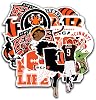 25 PCS American Football Rugby Stickers for Water Bottle, Laptop, Bicycle, Computer, Motorcycle, Travel Case, Car Decal Decoration Sticker 2-2.5 inches