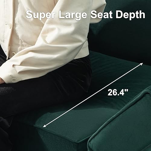 Miniatura 36 de Belffin Sofá modular Módulo medio con almacenamiento Accent Silla sin brazos para sofá modular seccional terciopelo gris Gris,Negro -,Azul,Verde