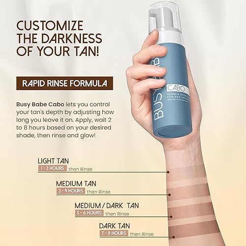 Miniatura 4 de CABO - Mousse autobronceador con guante  Logra un bronceado hermoso e impecable, brillo bañado por el sol para todo tipo de piel y tonos, mousse de