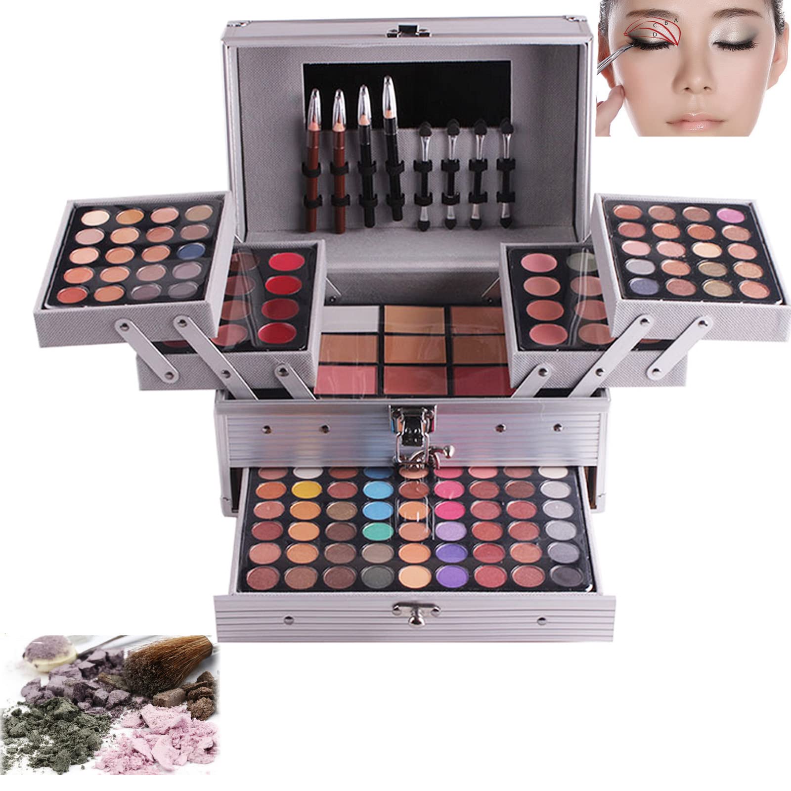 132 Colores Cosmético Maquillaje Profesional Paleta De Sombra De Ojos
