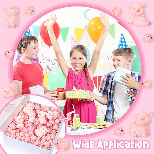 Miniatura 7 de Menkxi 162 piezas de mini animales de cerdo de resina a granel, pequeñas figuras de cerdo para decoración de fiesta, mini juguetes de cerdo de