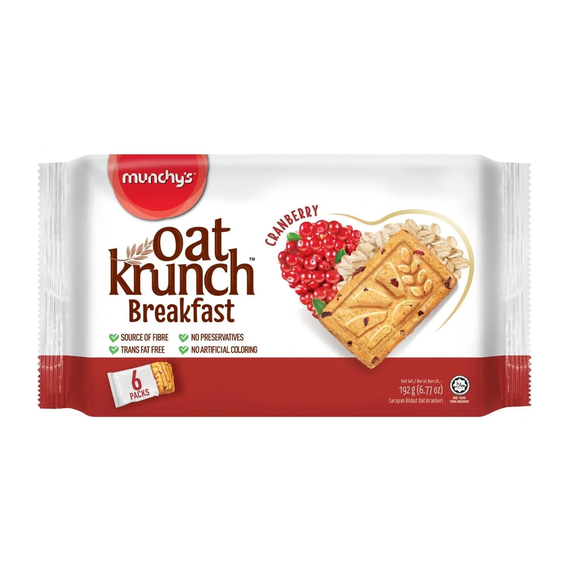 Munchy's Oat Krunch Breakfast Biscuit Cranberry • 6 Packs, 6.77 oz ℮ 192 g-image-22