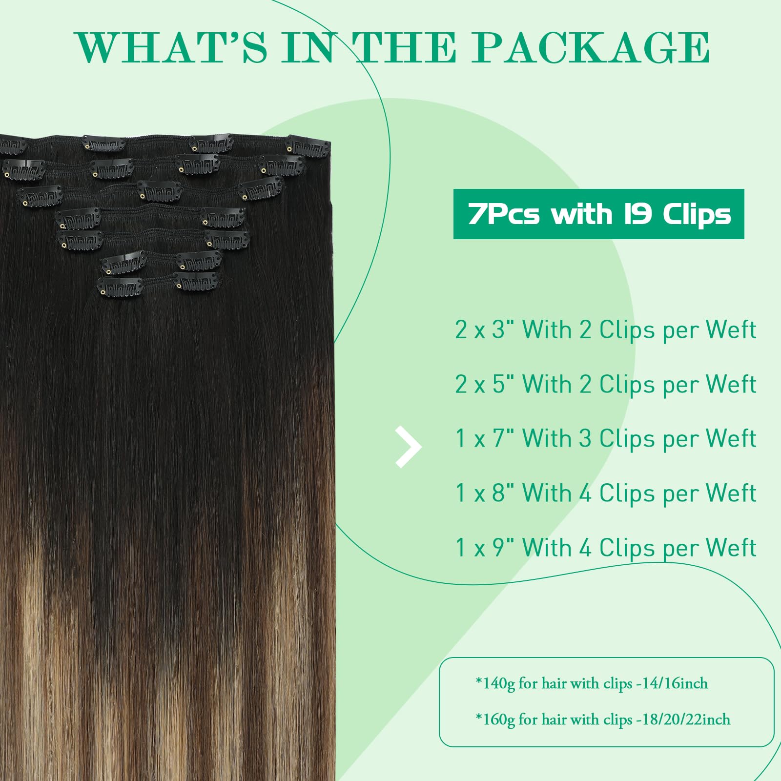 SURNEL Extensiones Clip Pelo Natural 100g 35cm 6 Piezas Castaño Chocolate Extensiones De Clip De Humano Real Extensiones Pelo Natural Remy (C#4-35cm) — view 58