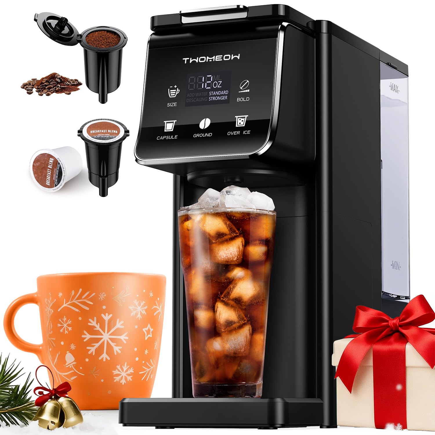 Single Serve Coffee Maker with Milk Frother