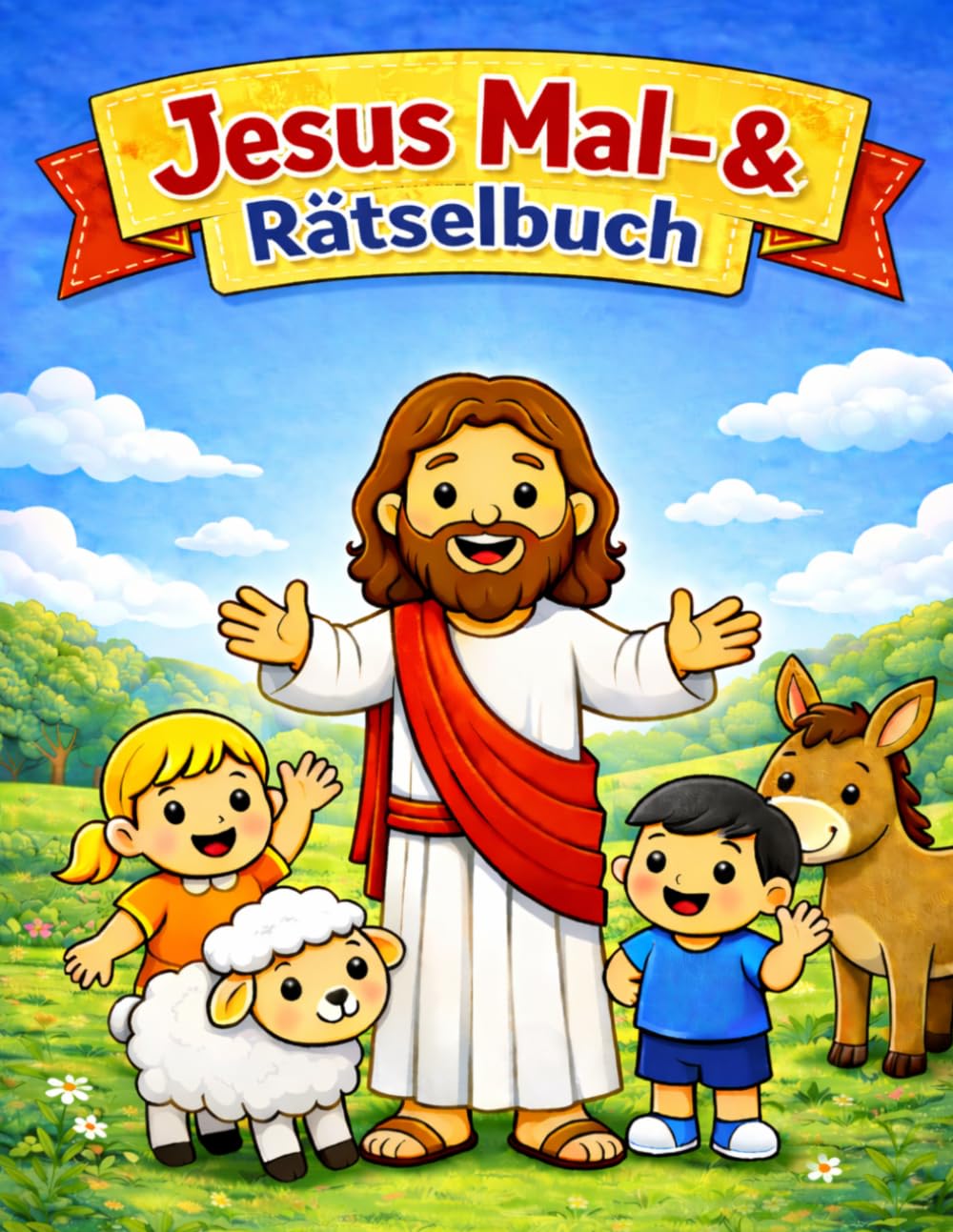 Jesus Mal- & Rätselbuch für Kinder: Biblische Geschichten zum Ausmalen mit Spielen | Ab 4 Jahren (Bibel Mal- & Rätselbuch Reihe)