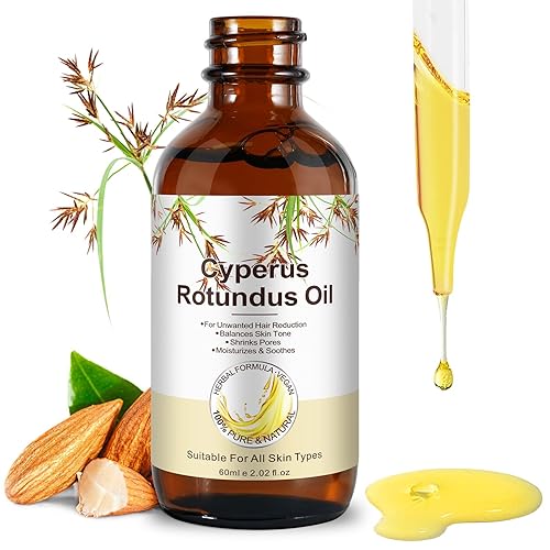 Cyperus Rotundus Oil with Sweet Almond – Hair Removal Prep Oil Helps Prepare Skin for Hair Removal, Soothing Formula for Sensitive Skin – 2.0 fl oz
