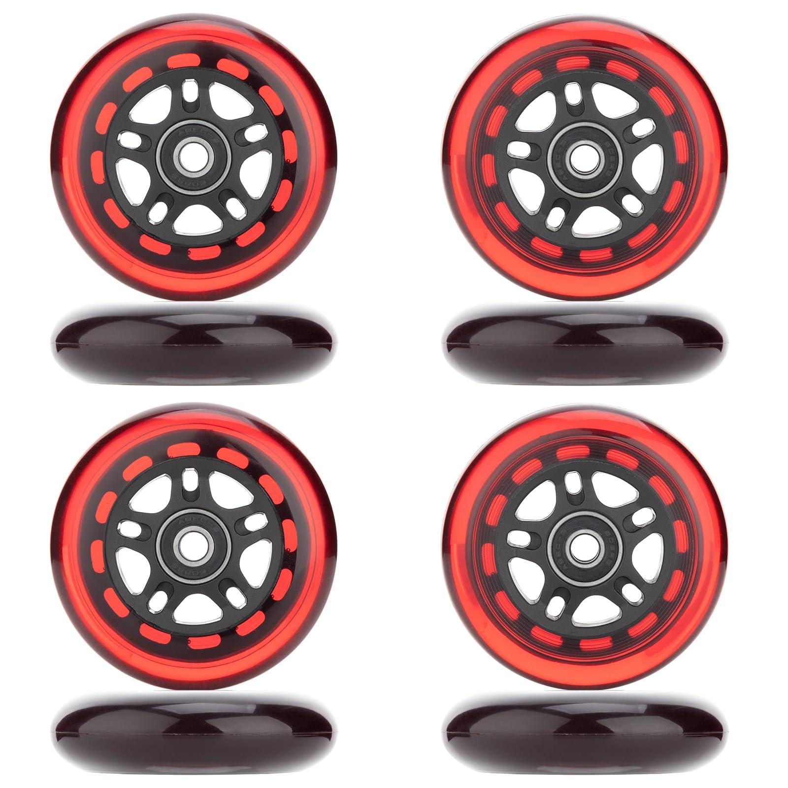 85A Inline Skate Wheels 8-Pack de 8 - Roues de Roller Hockey avec roulements ABEC-9 et entretoises flottantes