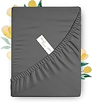 Vista 1 de Carressa Linen Sábana bajera ajustable 100% algodón tamaño King – Sábana bajera de 800 hilos King de algodón, lujosamente suave, refrescante
